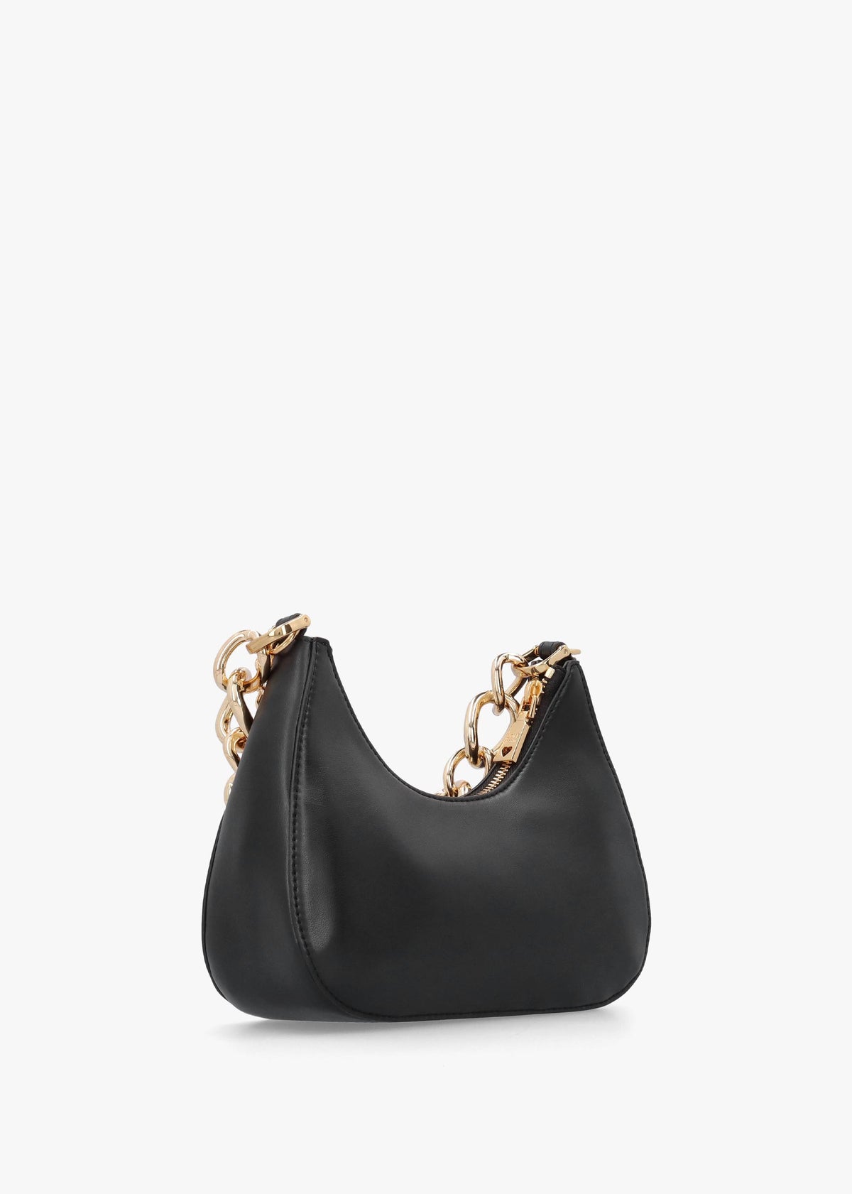 Love Moschino Black Leather Chunky Chain Shoulder Bag