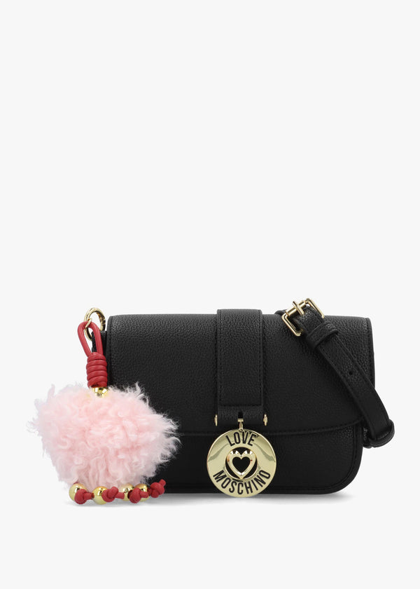Love Moschino Bouncing Heart Black Cross-Body Bag