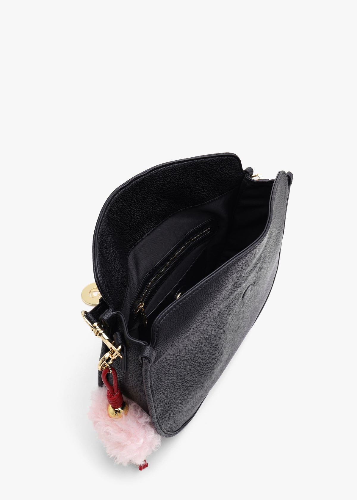 Love Moschino Bouncing Heart Black Shoulder Bag