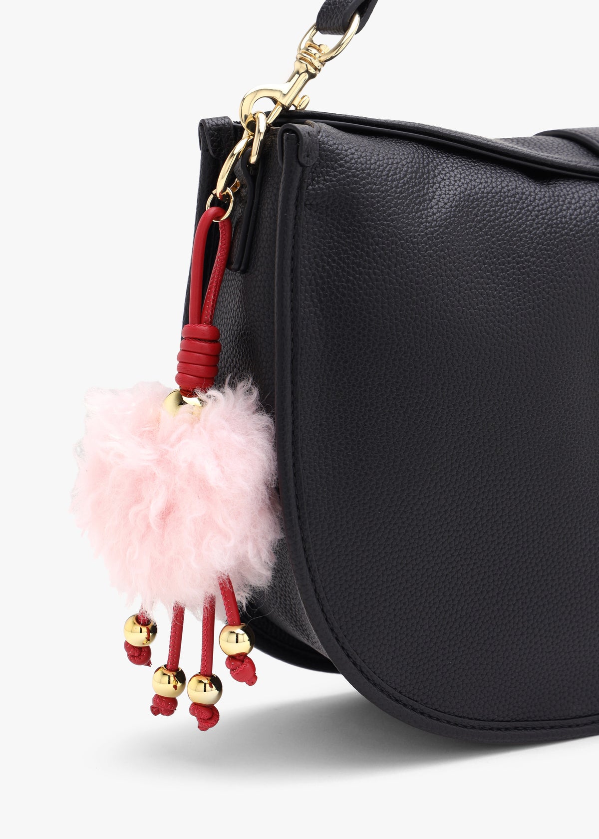 Love Moschino Bouncing Heart Black Shoulder Bag