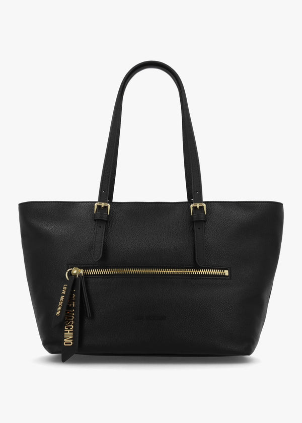 Love Moschino Chime Black Tote Bag