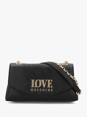 Love Moschino Gilded Black Shoulder Bag