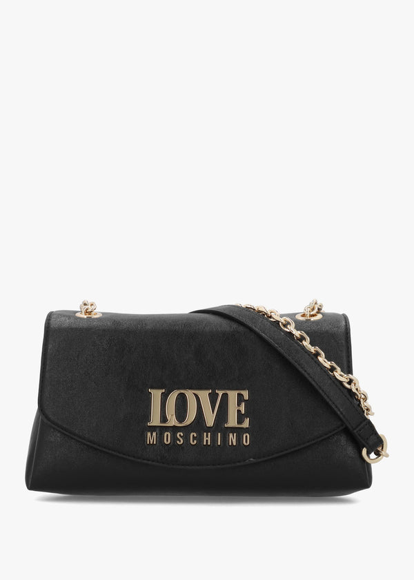 Love Moschino Gilded Black Shoulder Bag