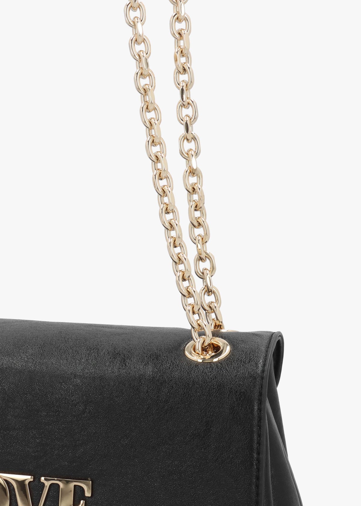Love Moschino Gilded Black Shoulder Bag
