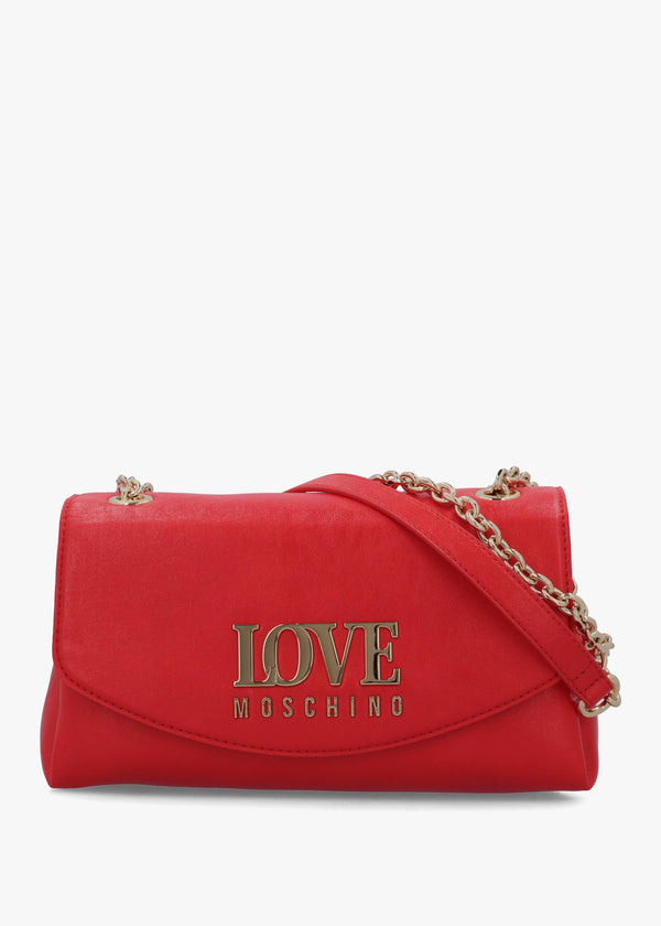 Love Moschino Gilded Red Shoulder Bag