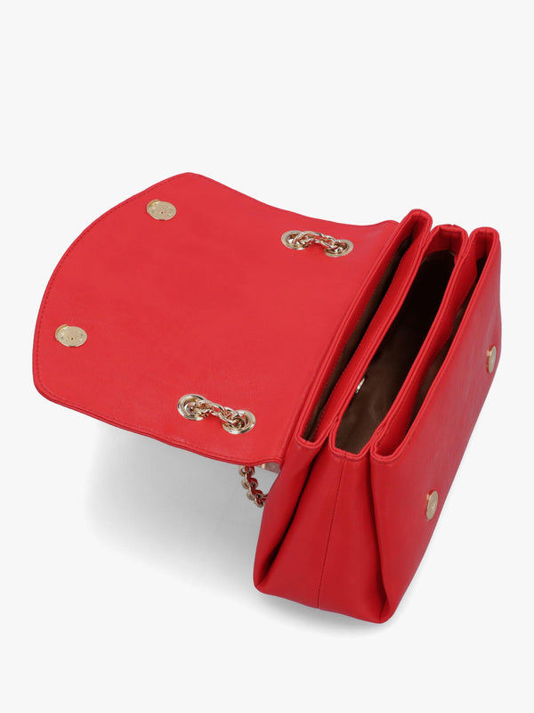 Love Moschino Gilded Red Shoulder Bag