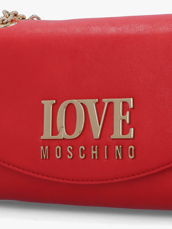 Love Moschino Gilded Red Shoulder Bag