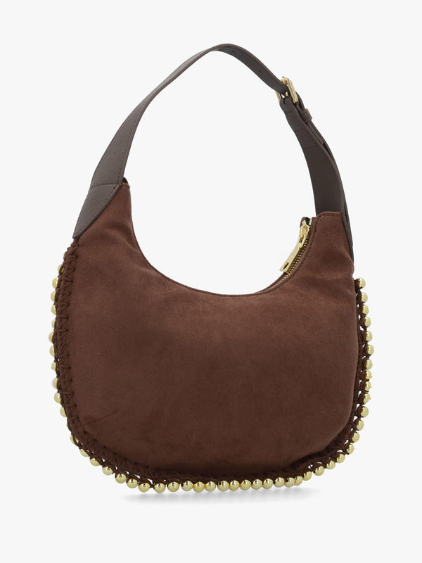 Love Moschino Gold Bead Brown Shoulder Bag