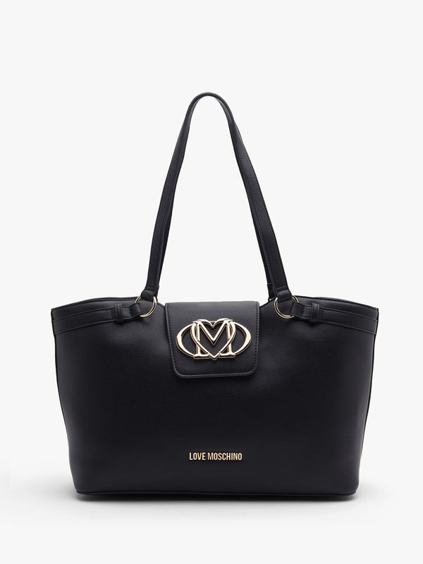Love Moschino Frieze Black Shopper Bag