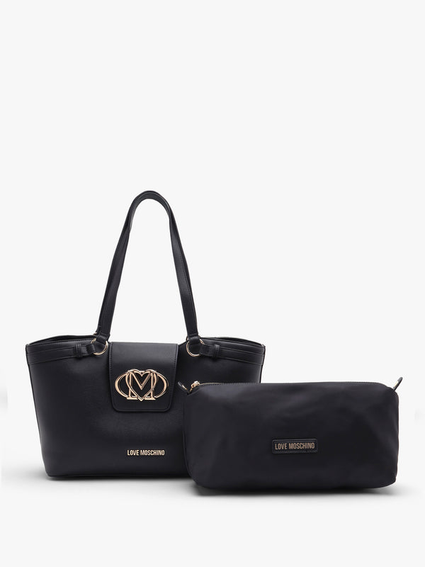 Love Moschino Frieze Black Shopper Bag