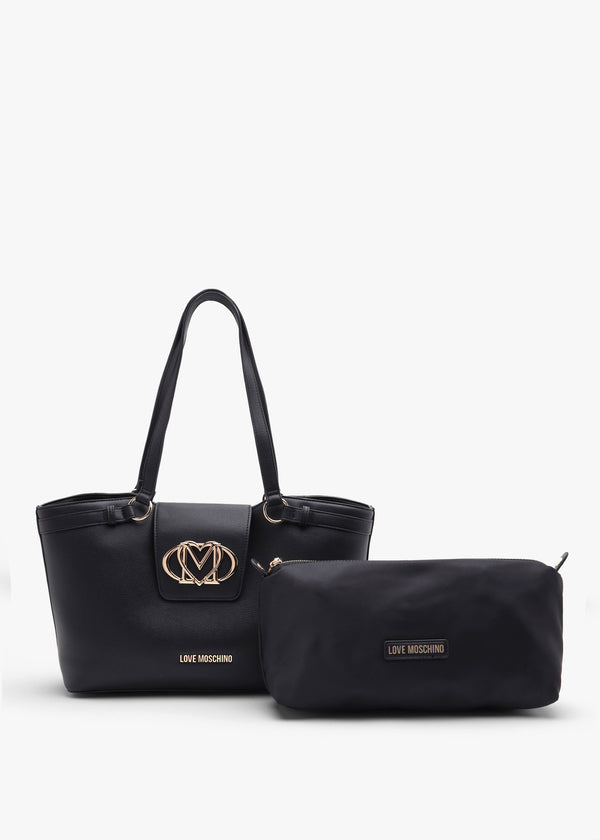 Love Moschino Frieze Black Shopper Bag