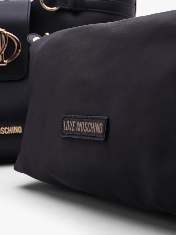 Love Moschino Frieze Black Shopper Bag