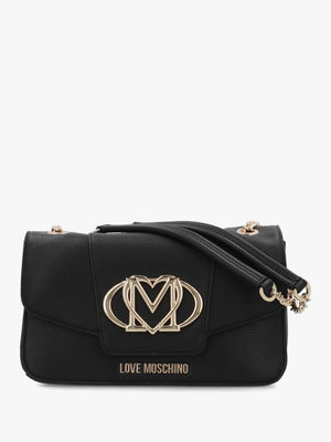 Love Moschino Oval Frieze Black Shoulder Bag