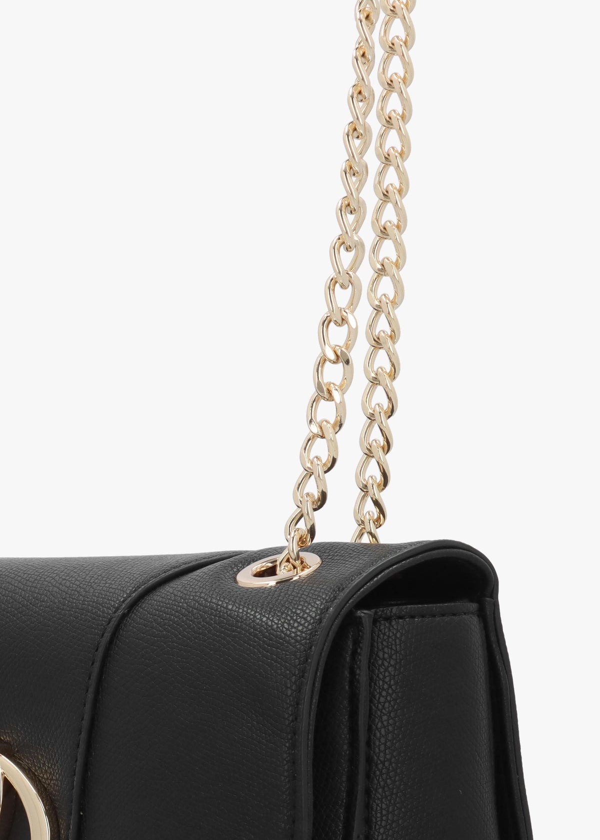 Love Moschino Oval Frieze Black Shoulder Bag