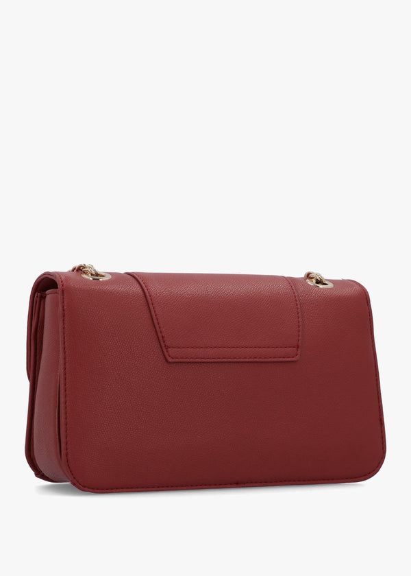 Love Moschino Oval Frieze Red Shoulder Bag