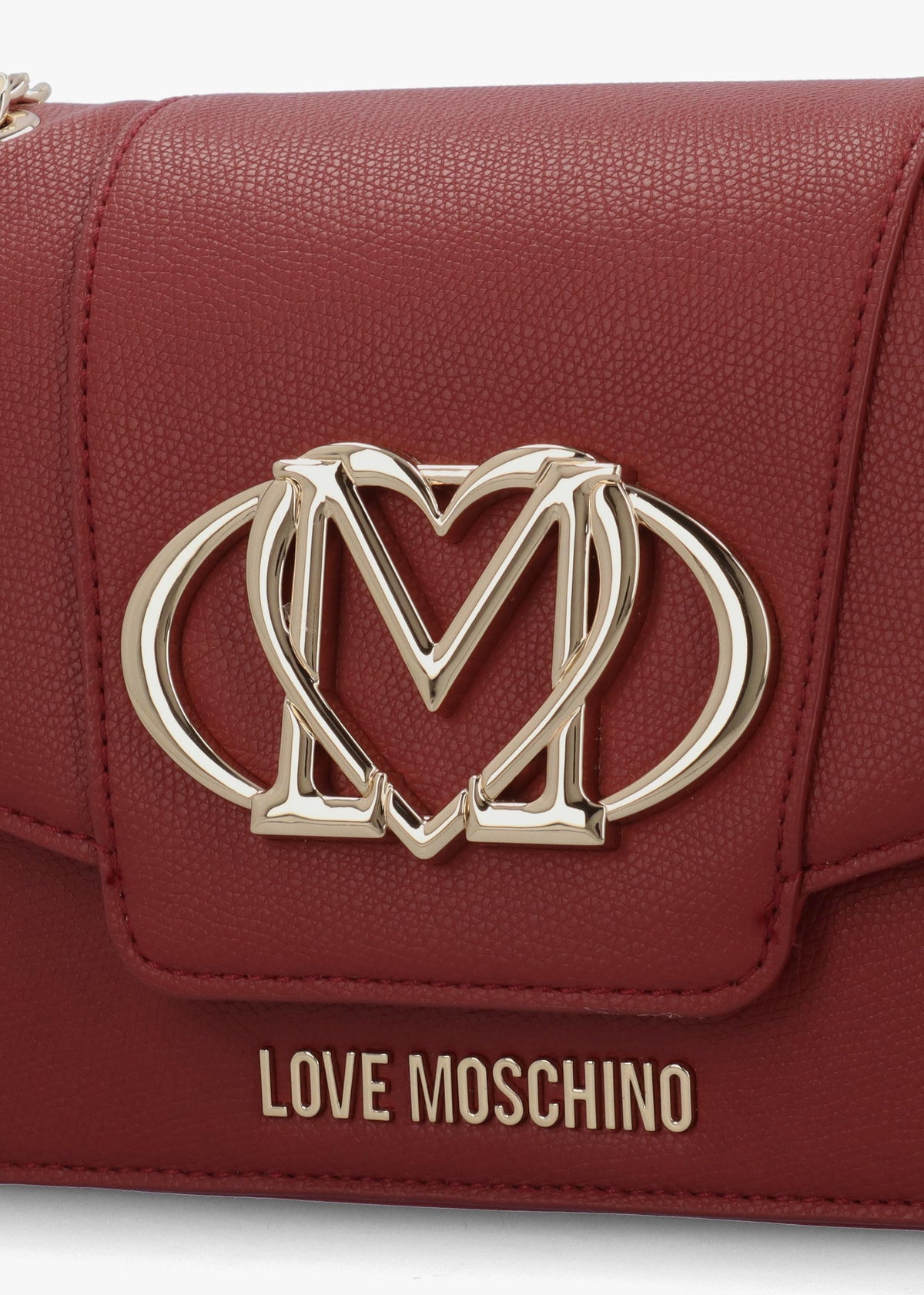 Love Moschino Oval Frieze Red Shoulder Bag
