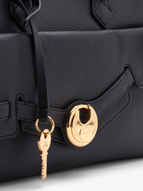 Love Moschino Padlock Black Shopper Bag