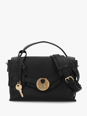 Love Moschino Padlock Black Top Handle Cross-Body Bag