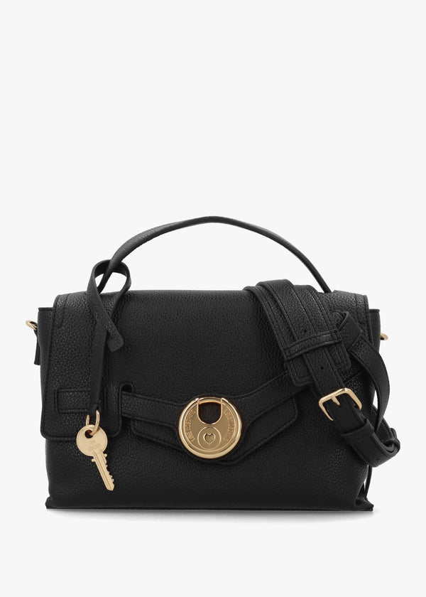 Love Moschino Padlock Black Top Handle Cross-Body Bag