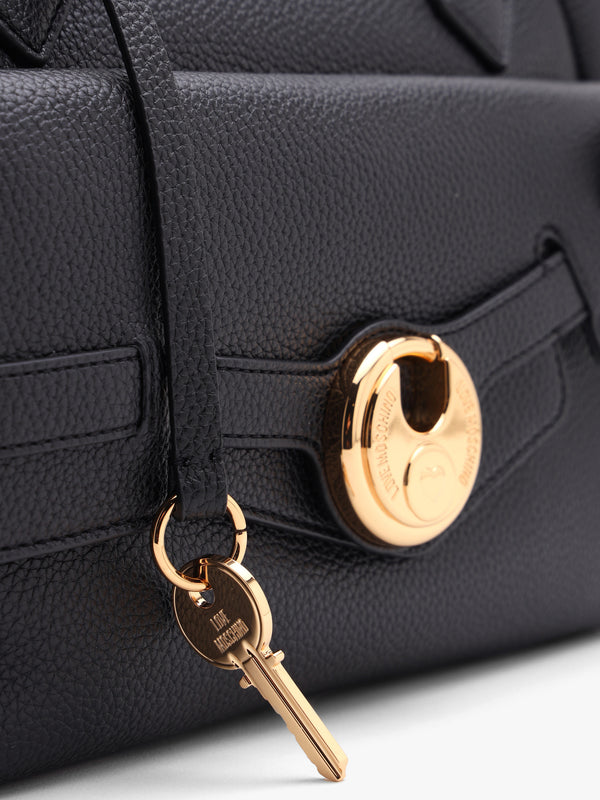 Love Moschino Padlock Black Tote Bag