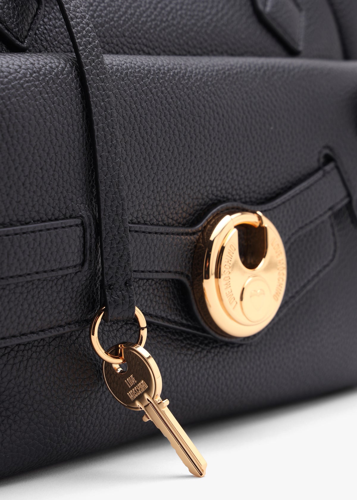 Love Moschino Padlock Black Tote Bag