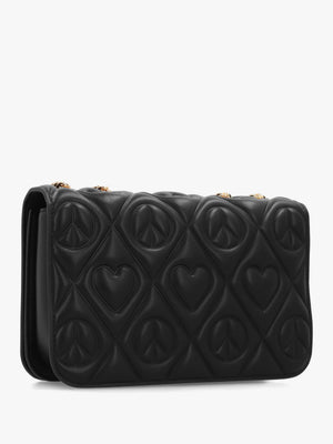 Love Moschino Peace & Love Black Cross-Body Bag