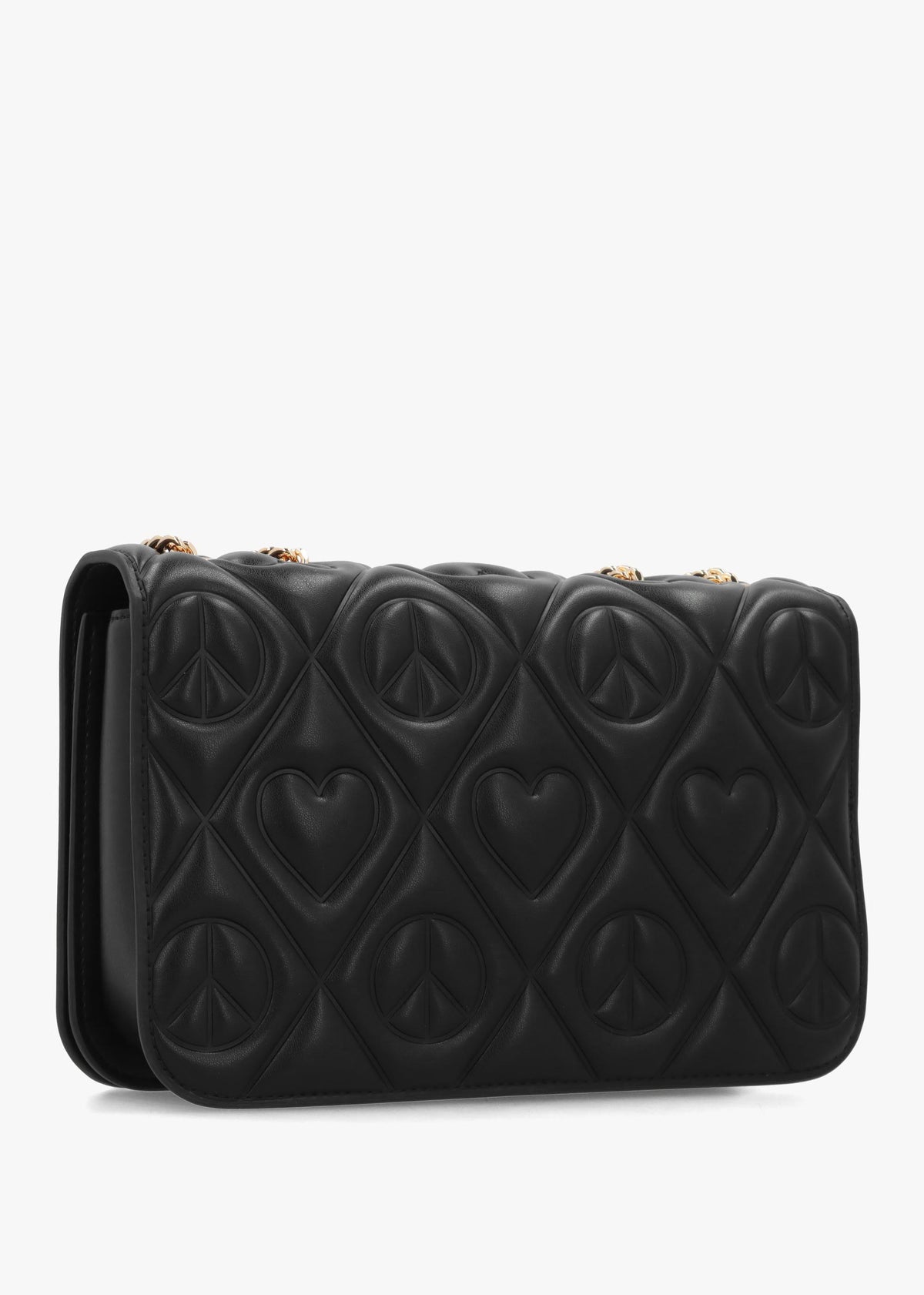 Love Moschino Peace & Love Black Cross-Body Bag