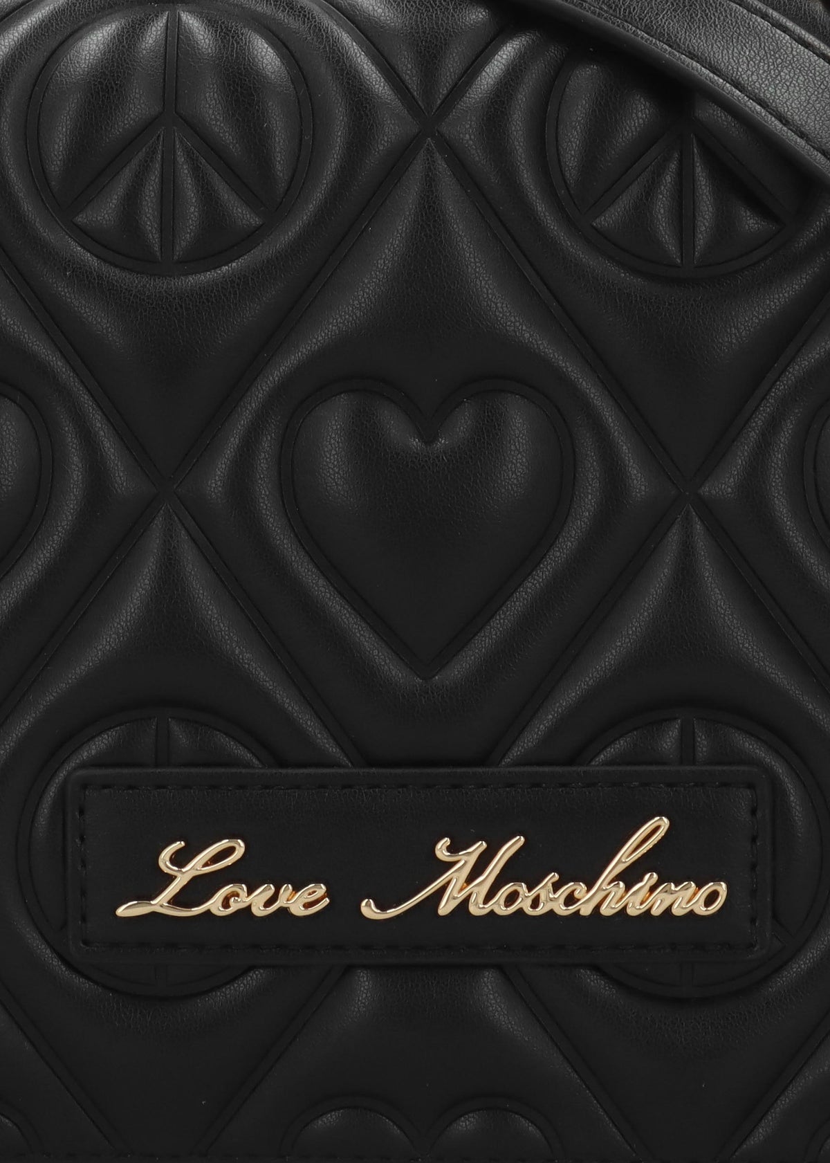 Love Moschino Peace & Love Black Cross-Body Bag