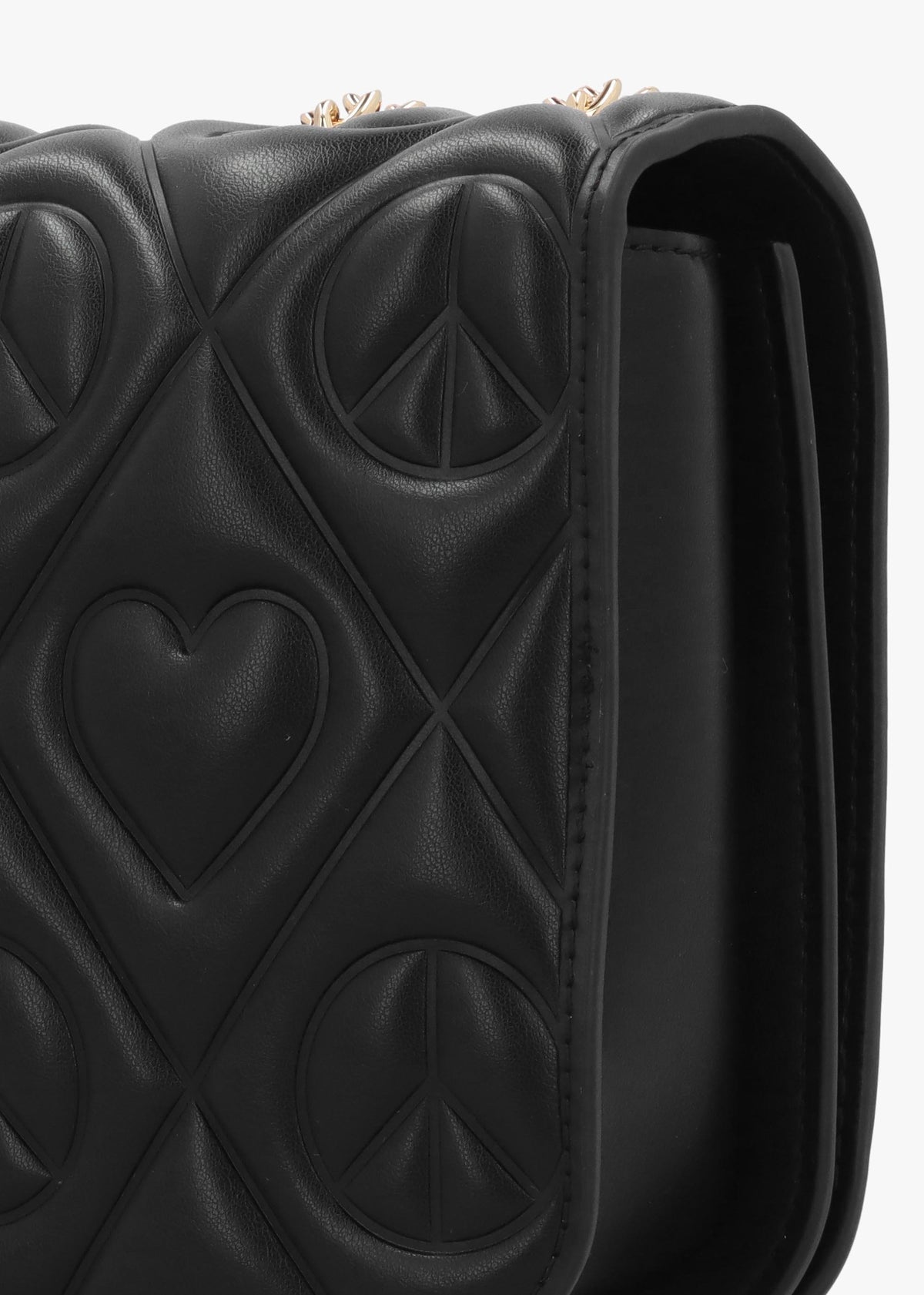 Love Moschino Peace & Love Black Cross-Body Bag