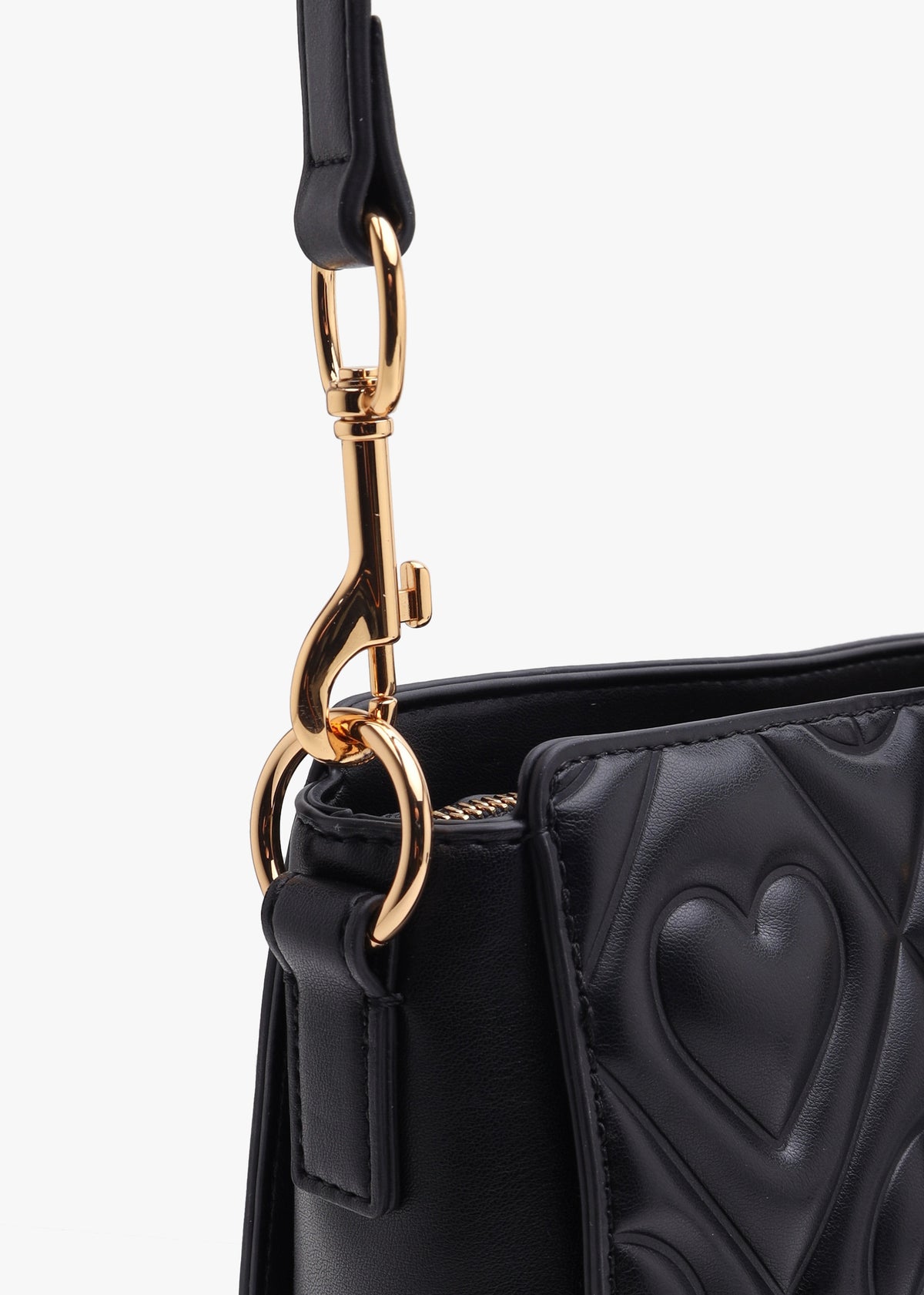 Love Moschino Peach & Love Black Tote Bag
