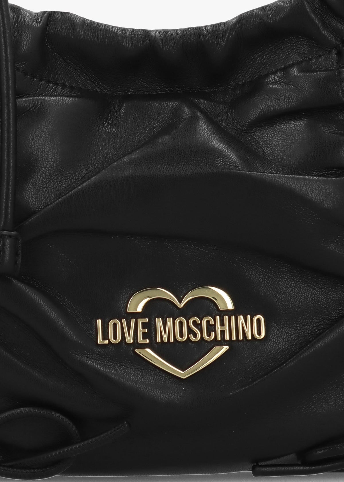 Love Moschino Softy Bow Crescent Black Shoulder Bag