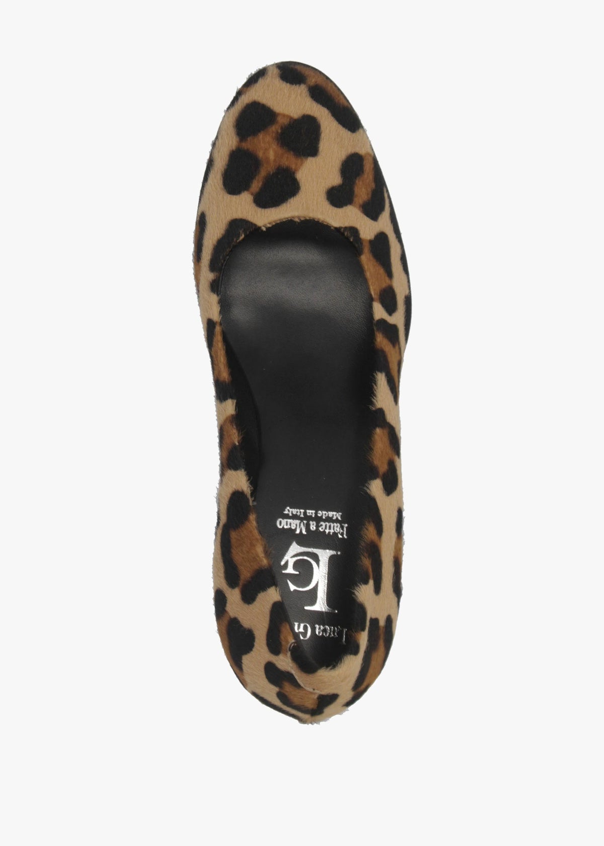 LUCA GROSSI Leopard Pony Hair Platform Court Shoes