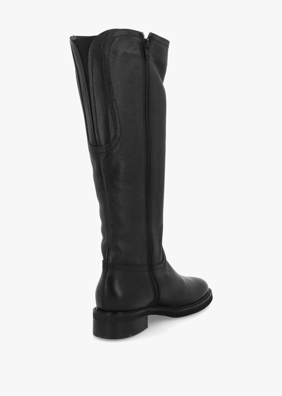 LUCA GROSSI Black Leather Flat Knee Boots