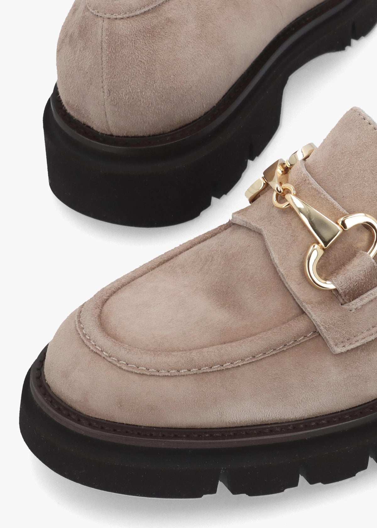 LUCA GROSSI Taupe Suede Snaffle Loafers