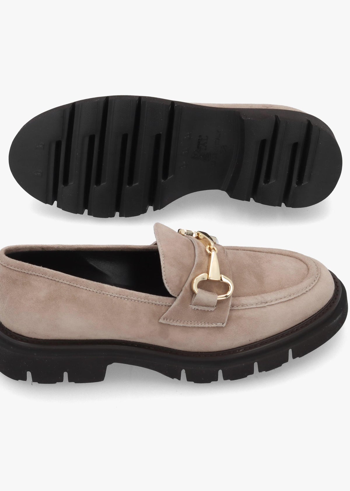 LUCA GROSSI Taupe Suede Snaffle Loafers