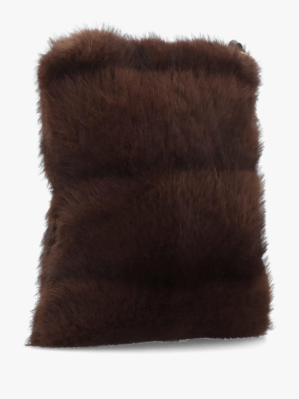 Small Brown Faux Fur Cross-Body Bag