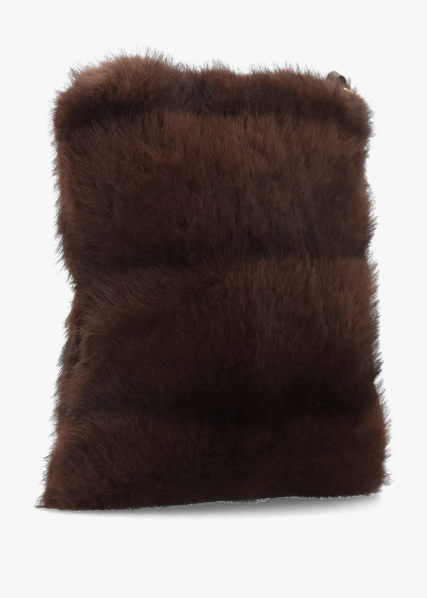 Small Brown Faux Fur Cross-Body Bag