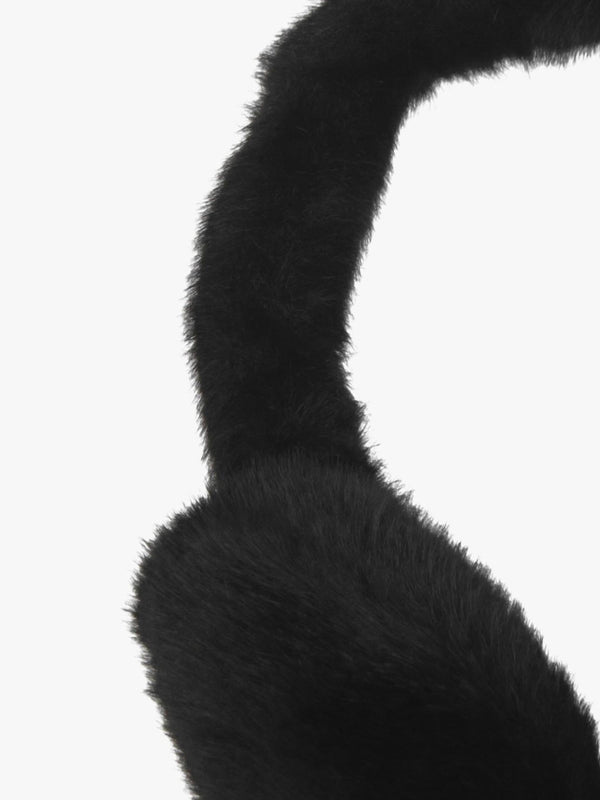 Malissa Black Faux Fur Earmuffs