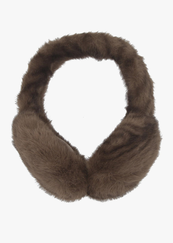 Malissa Taupe Faux Fur Earmuffs