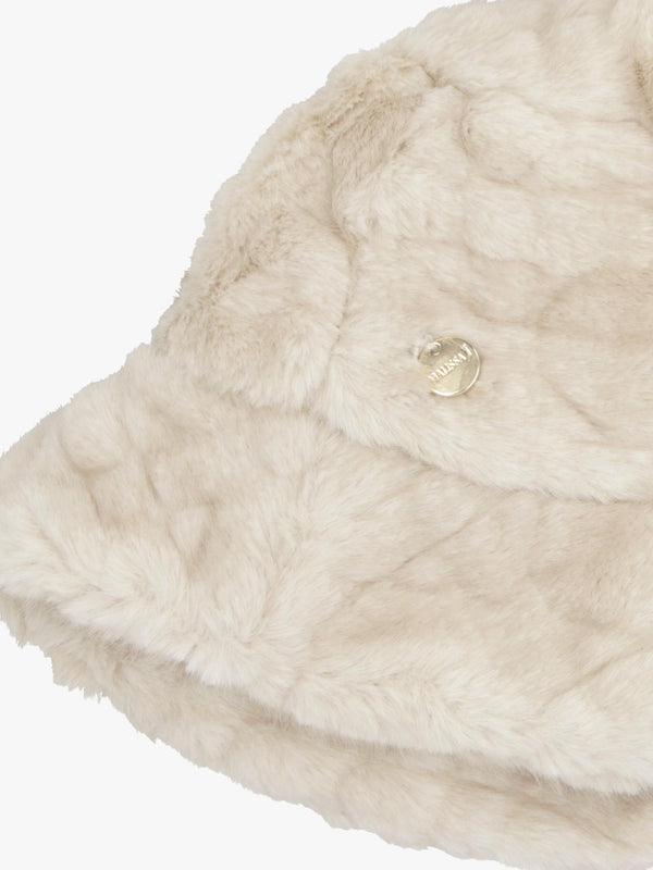 Malissa Beige Faux Fur Hat