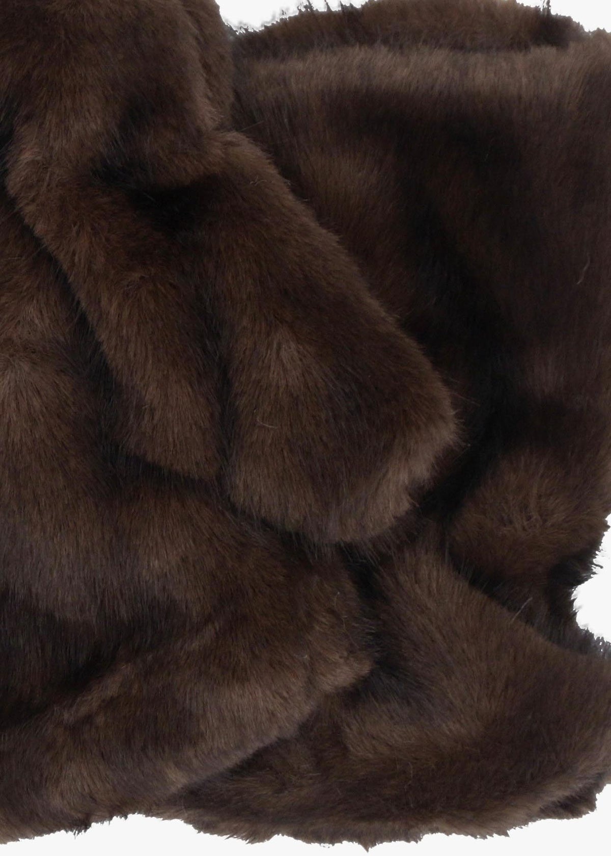 Malissa Brown Faux Fur Fingerless Gloves