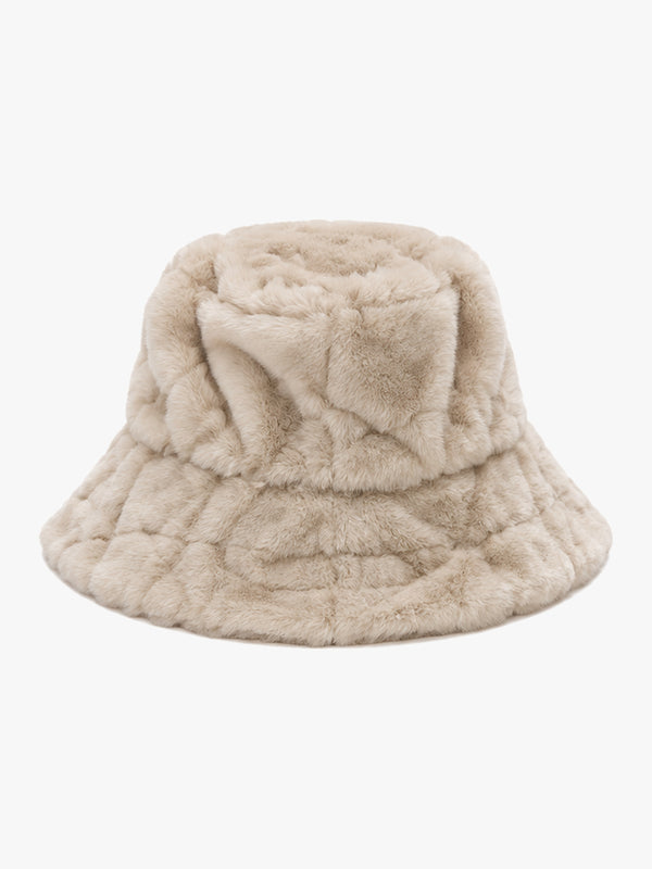 Malissa Beige Faux Fur Hat