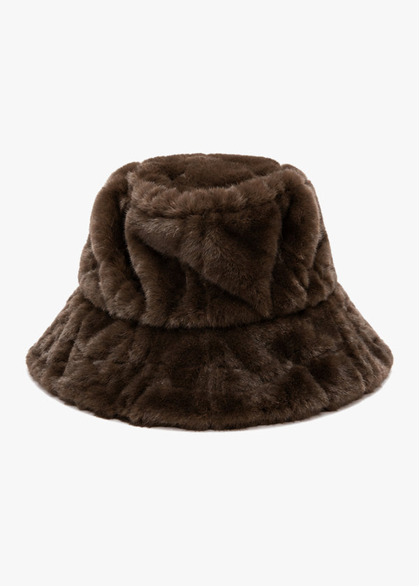 Malissa Brown Faux Fur Hat