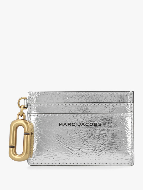 Marc Jacobs Scene Metallic Silver Card Case