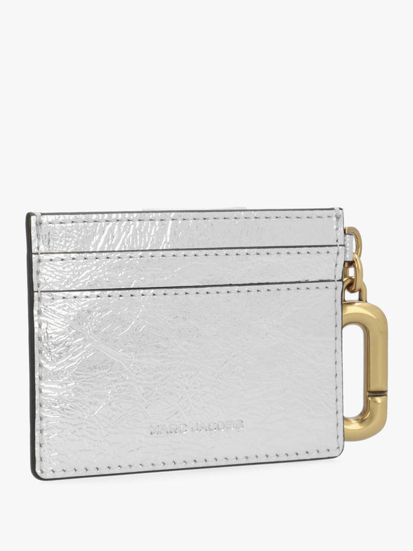 Marc Jacobs Scene Metallic Silver Card Case