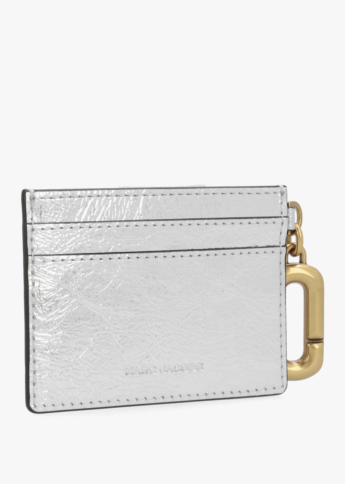 Marc Jacobs Scene Metallic Silver Card Case
