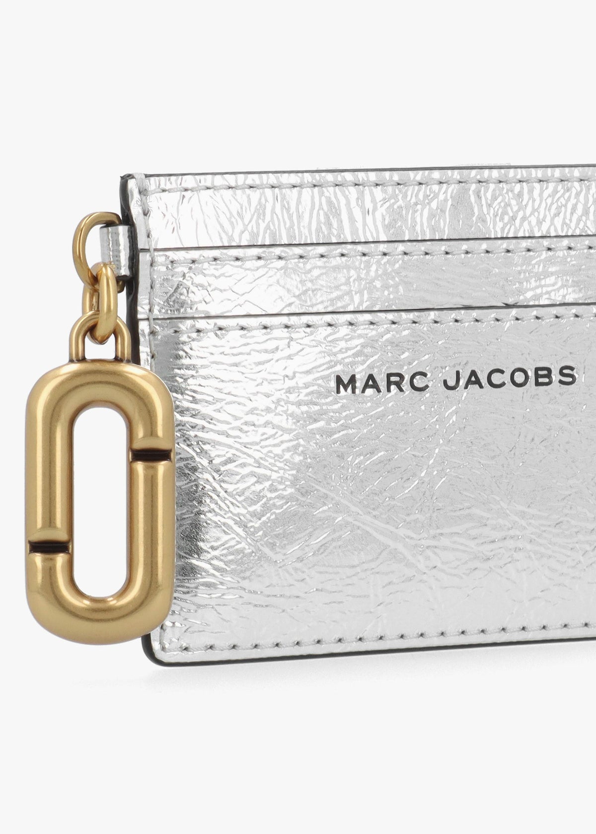 Marc Jacobs Scene Metallic Silver Card Case