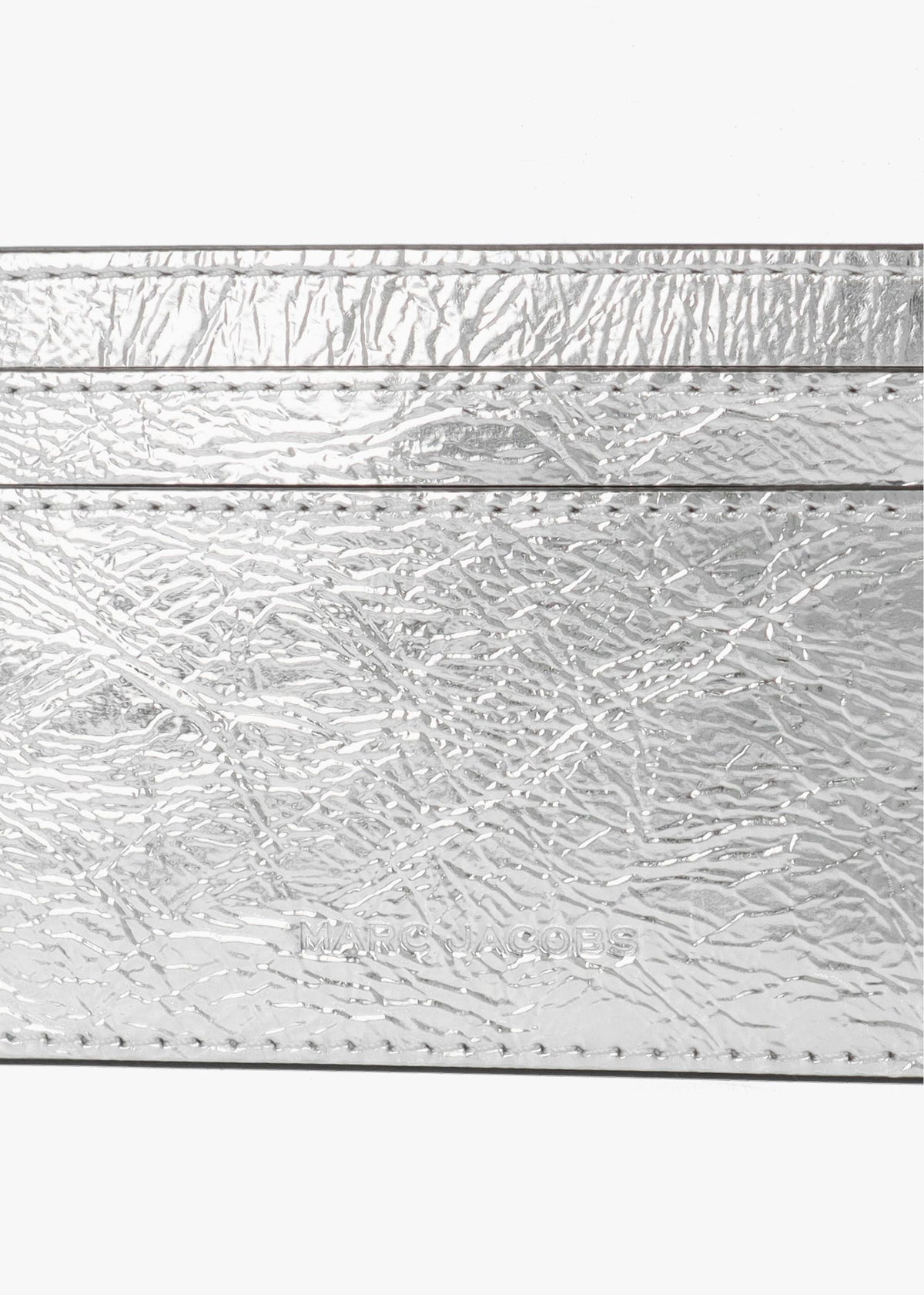 Marc Jacobs Scene Metallic Silver Card Case