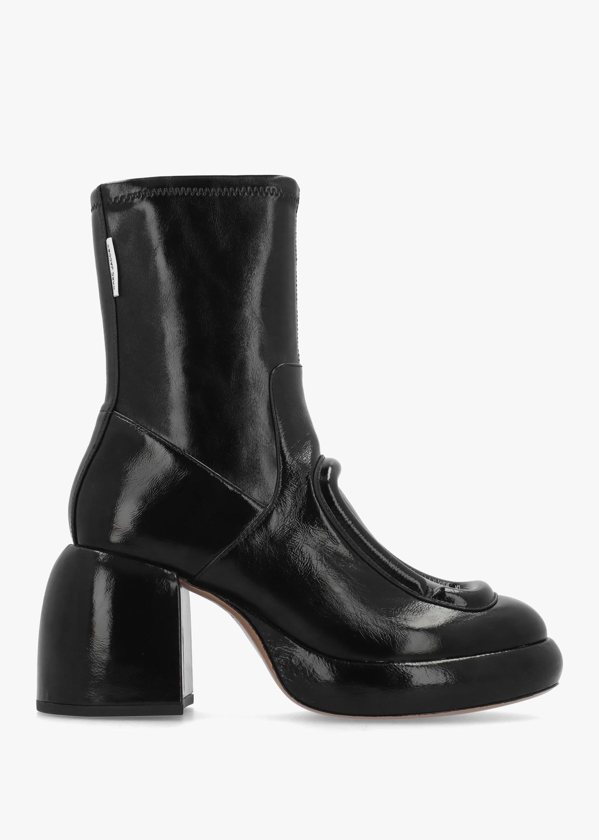 Marc Jacobs The Pop J Marc Black Leather Platform Ankle Boots
