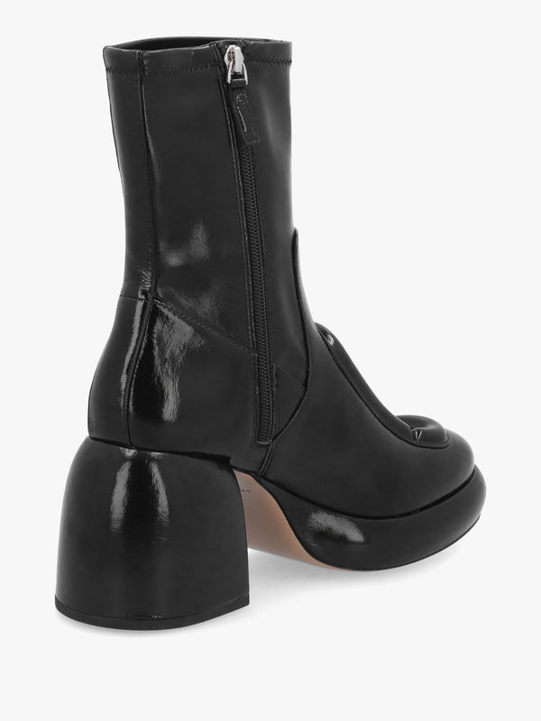 Marc Jacobs The Pop J Marc Black Leather Platform Ankle Boots